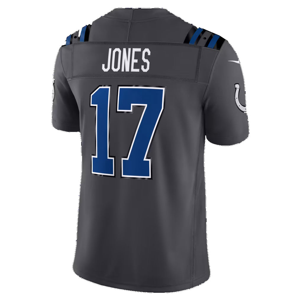 IN.Colts #17 Daniel Jones Anthracite 2026 Rivalries Collection Stitched Limited Jersey Fedasgoge