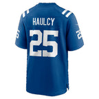 IN.Colts #25 A.J. Haulcy Royal Team Game Football jersey Fedasgoge