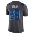 IN.Colts #28 Jonathan Taylor Anthracite 2026 Rivalries Collection Stitched Limited Jersey Fedasgoge