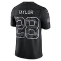 IN.Colts #28 Jonathan Taylor Black 2026 Salute to Service Stitched Limited Football jersey Fedasgoge