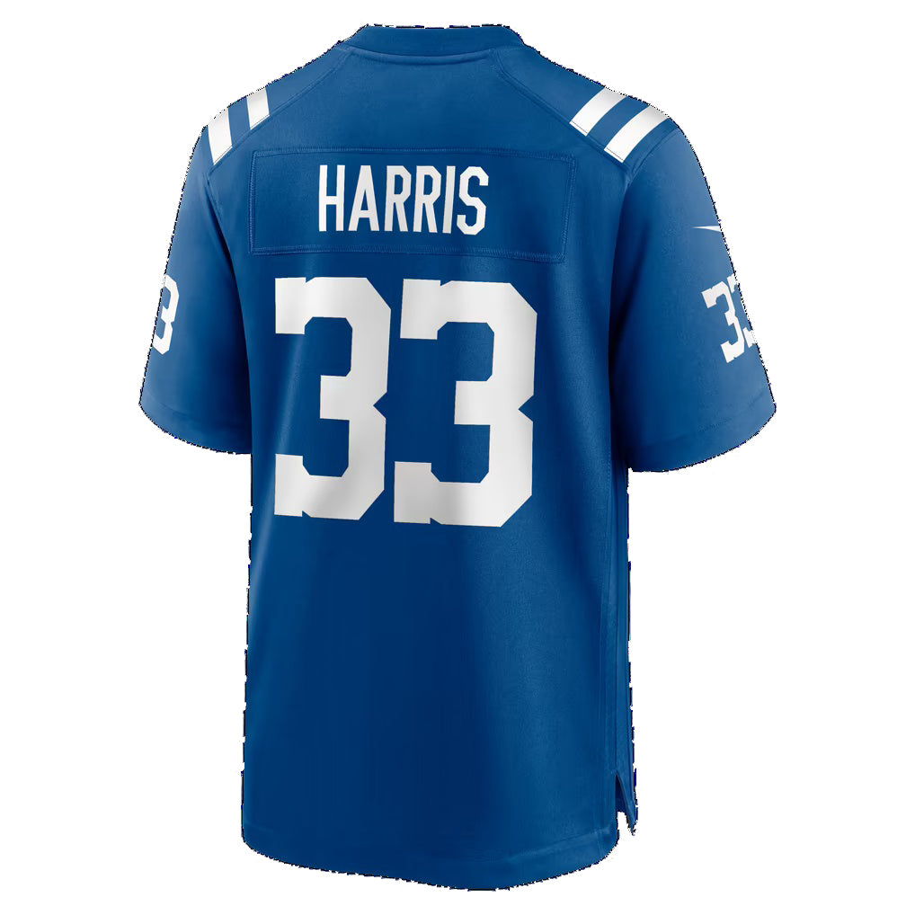IN.Colts #33 Kenneth Harris Royal Team Game Football jersey Fedasgoge