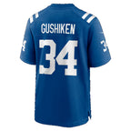 IN.Colts #34 Kapena Gushiken Royal Team Game Football jersey Fedasgoge