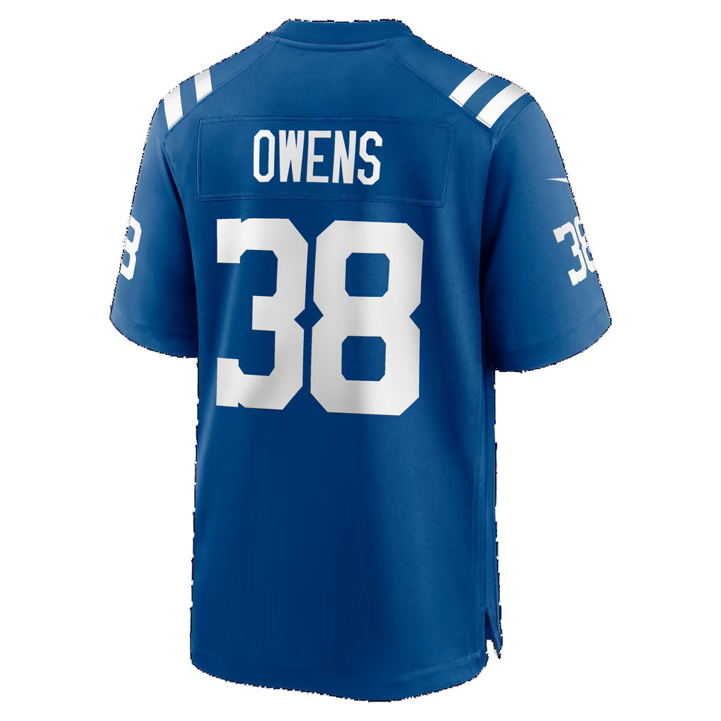 IN.Colts #38 Jonathan Owens Royal Team Game Football jersey Fedasgoge
