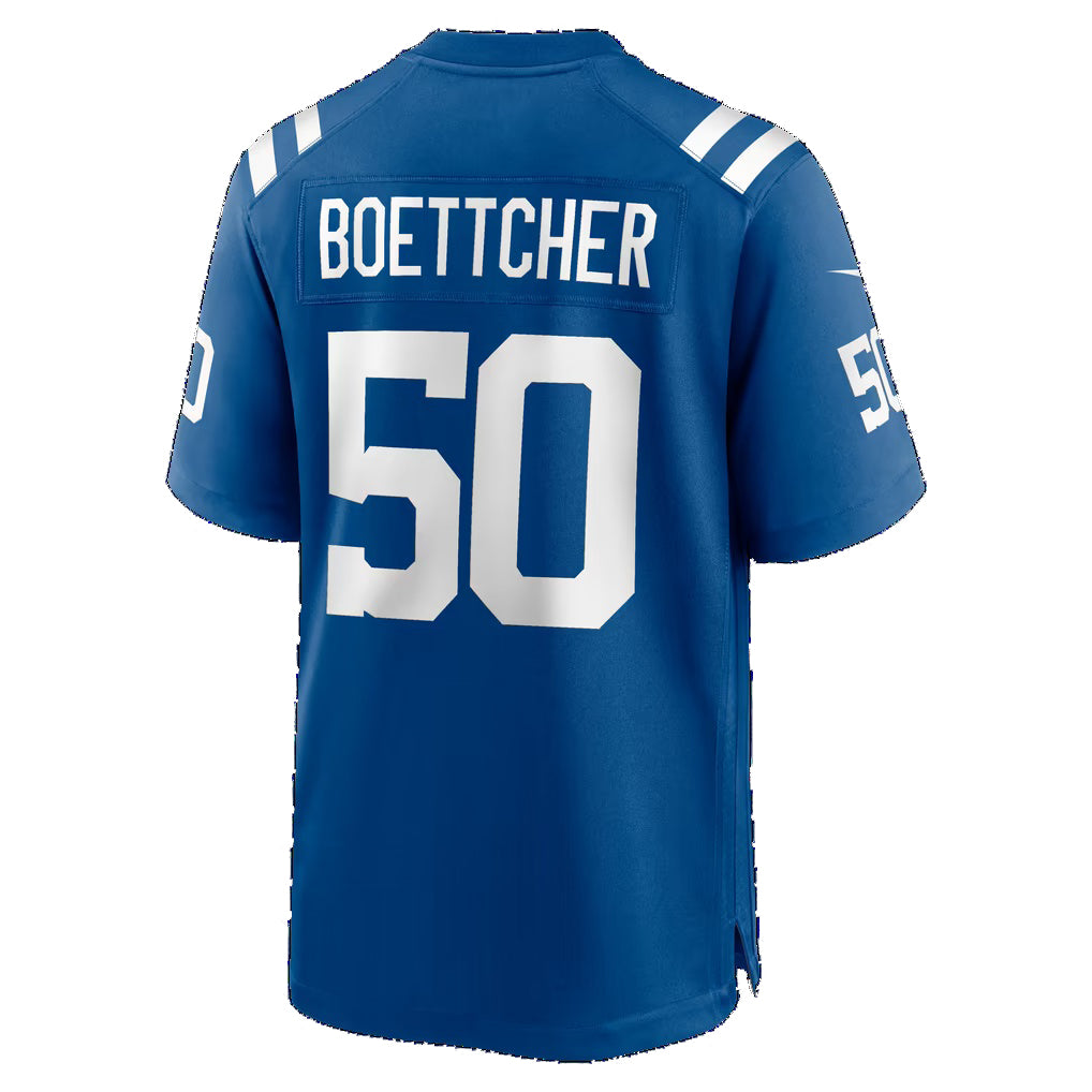 IN.Colts #50 Bryce Boettcher Royal Team Game Football jersey Fedasgoge