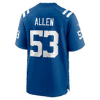 IN.Colts #53 CJ Allen Royal Team Game Football jersey Fedasgoge