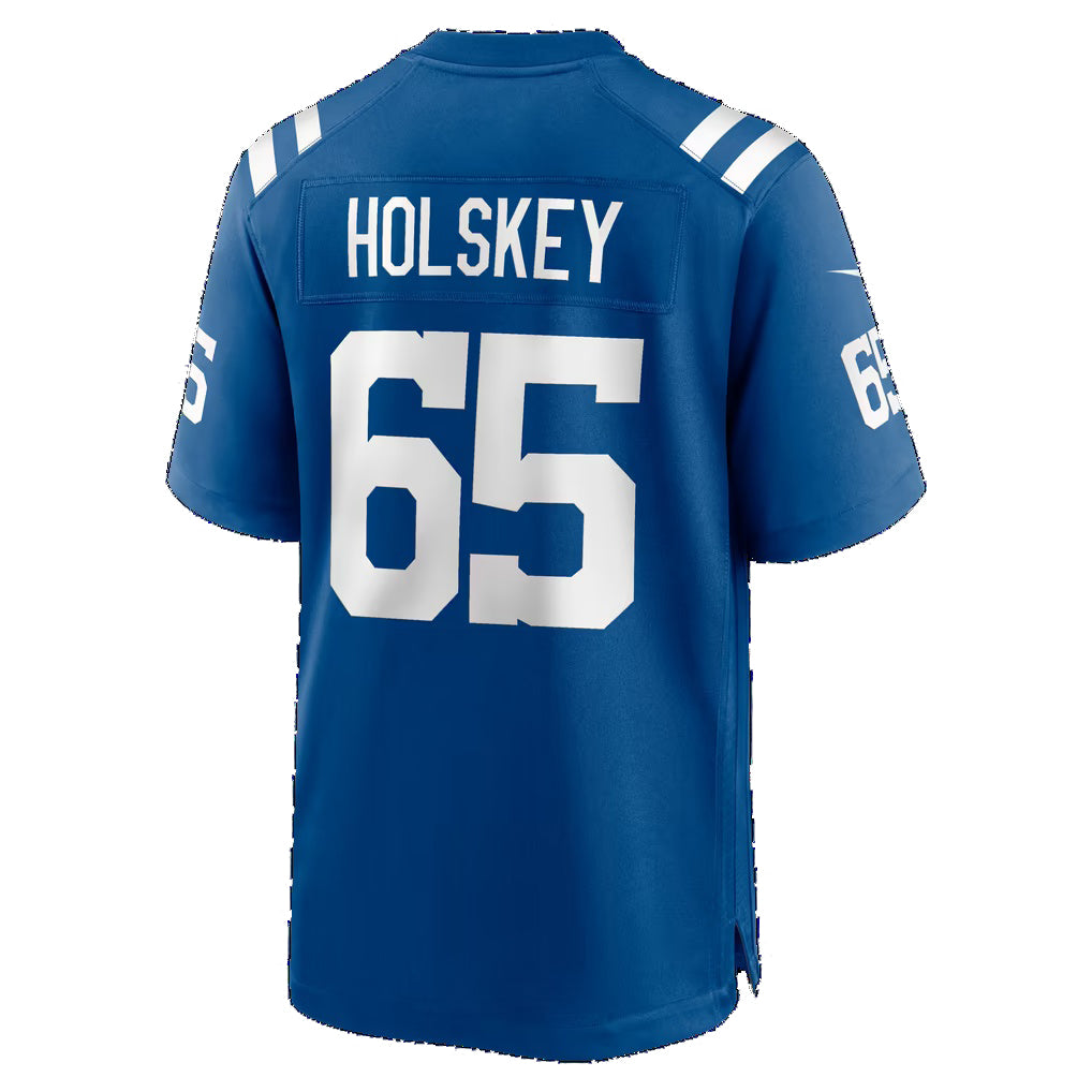 IN.Colts #65 Reid Holskey Royal Team Game Football jersey Fedasgoge