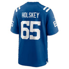 IN.Colts #65 Reid Holskey Royal Team Game Football jersey Fedasgoge