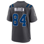 IN.Colts #84 Tyler Warren Anthracite 2026 Rivalries Collection Game Jersey Fedasgoge
