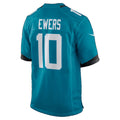 J.Jaguars #10 Quinn Ewers Teal Team Game Football jersey Fedasgoge