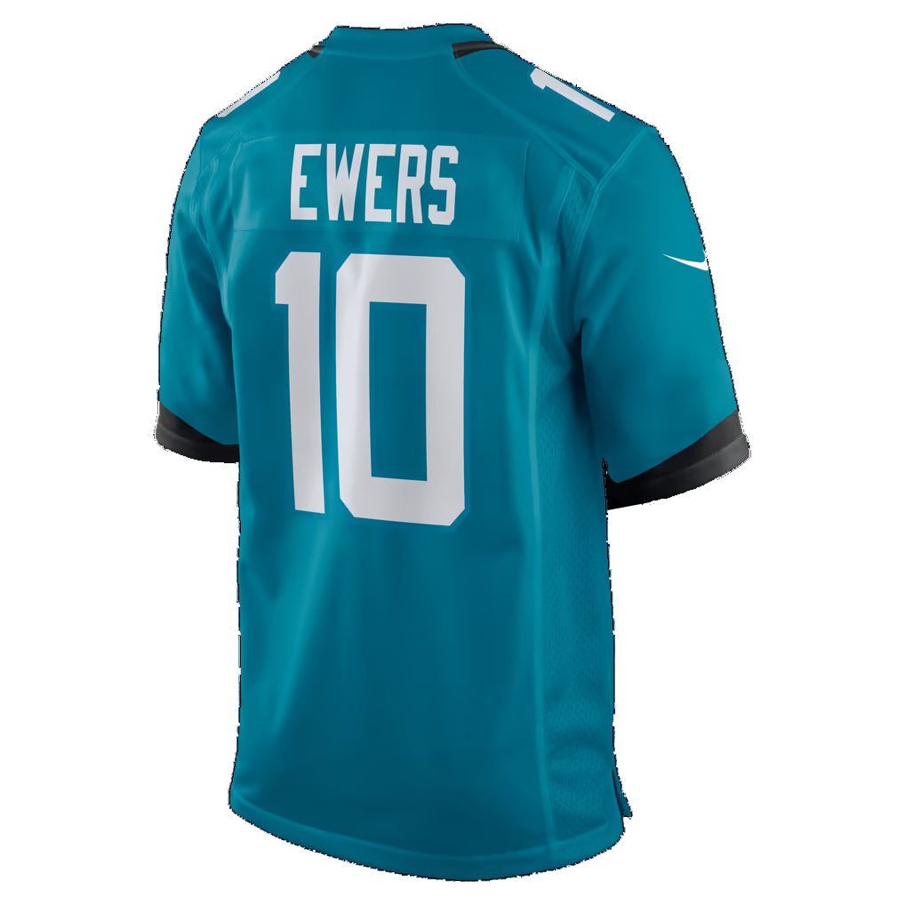 J.Jaguars #10 Quinn Ewers Teal Team Game Football jersey Fedasgoge