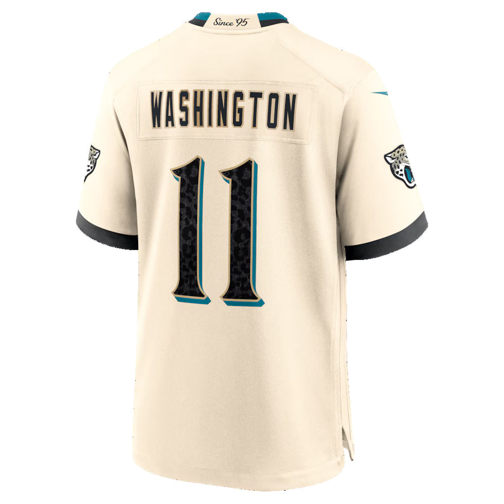 J.Jaguars #11 Parker Washington Natural 2026 Rivalries Collection Game Jersey Fedasgoge