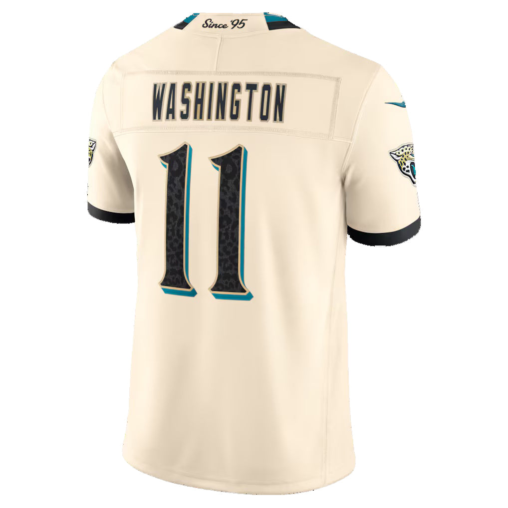 J.Jaguars #11 Parker Washington Natural 2026 Rivalries Collection Stitched Limited Jersey Fedasgoge