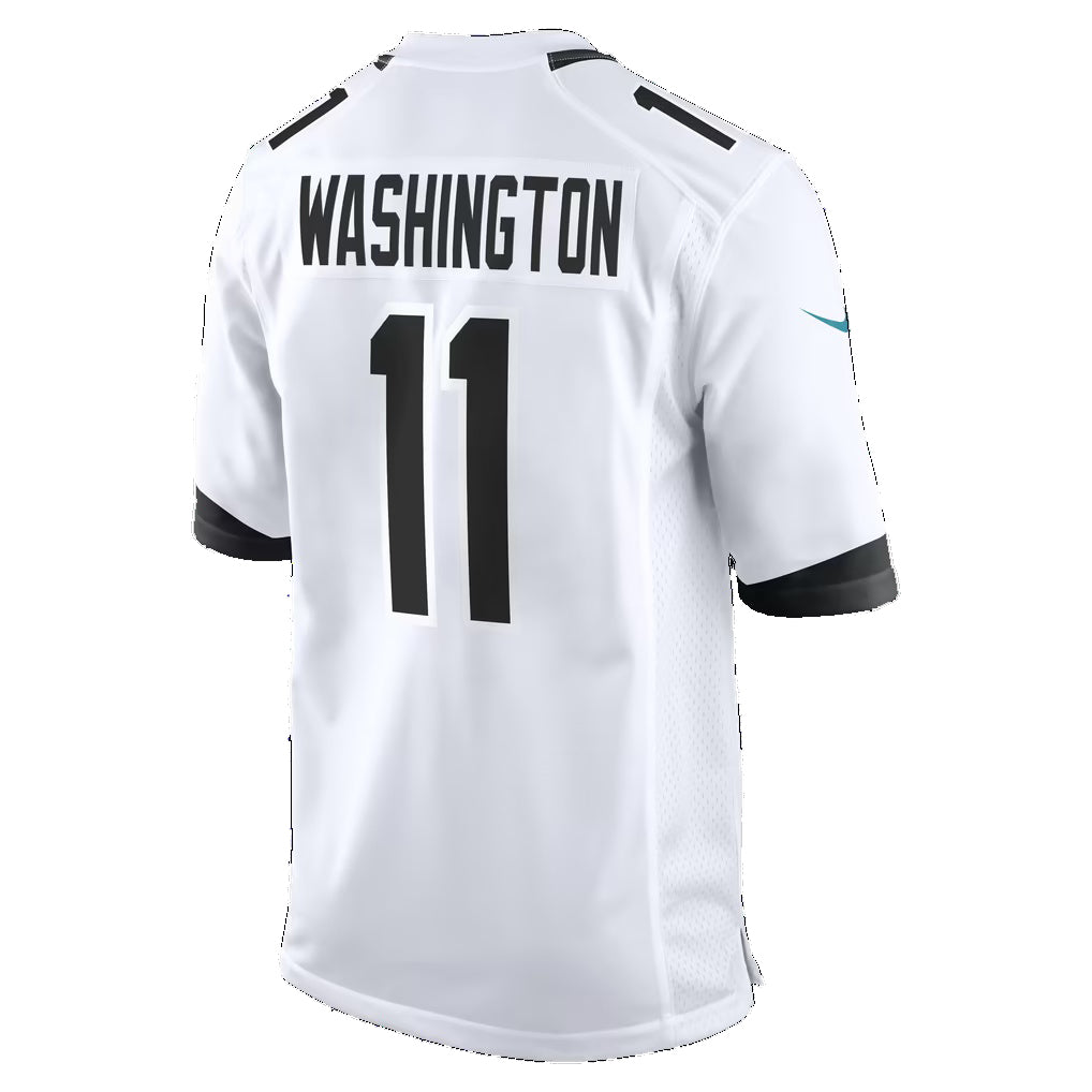 J.Jaguars #11 Parker Washington White Fedasgoge Game Jersey