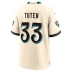 J.Jaguars #33 Bhayshul Tuten Natural 2026 Rivalries Collection Game Jersey Fedasgoge