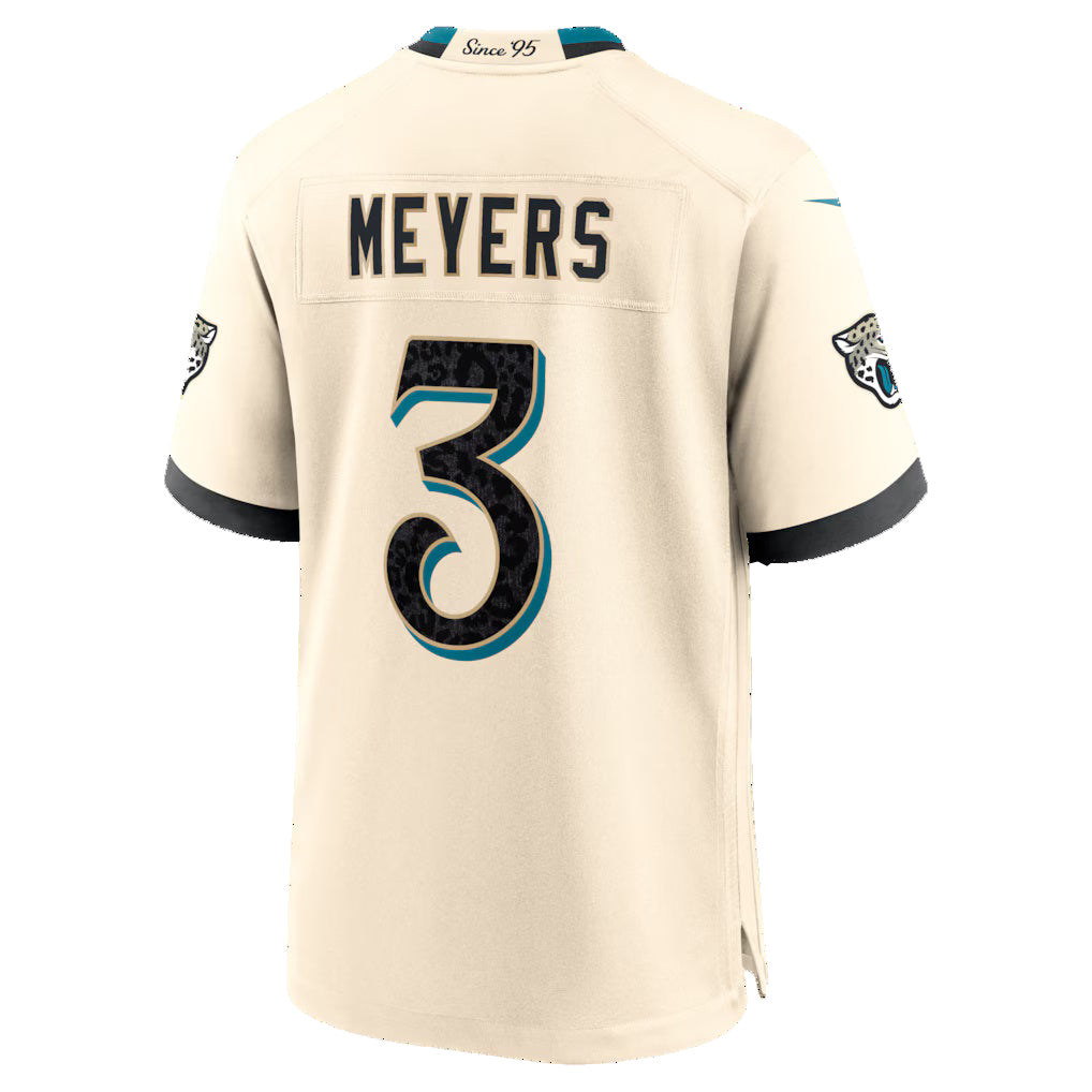 J.Jaguars #3 Jakobi Meyers Natural 2026 Rivalries Collection Game Jersey Fedasgoge