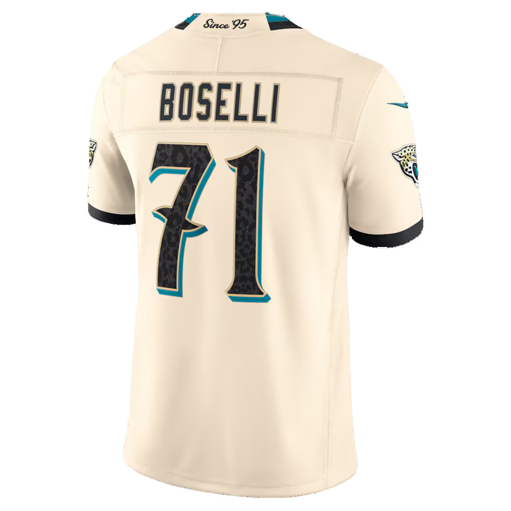 J.Jaguars #71 Tony Boselli Natural 2026 Rivalries Collection Stitched Limited Jersey Fedasgoge