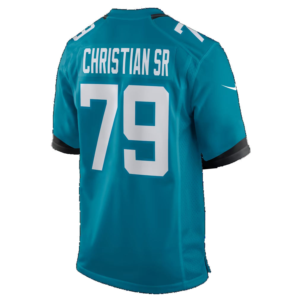 J.Jaguars #79 Geron Christian Sr. Teal Team Game Football jersey Fedasgoge