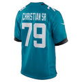 J.Jaguars #79 Geron Christian Sr. Teal Team Game Football jersey Fedasgoge