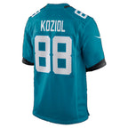 J.Jaguars #88 Tanner Koziol Teal Team Game Football jersey Fedasgoge