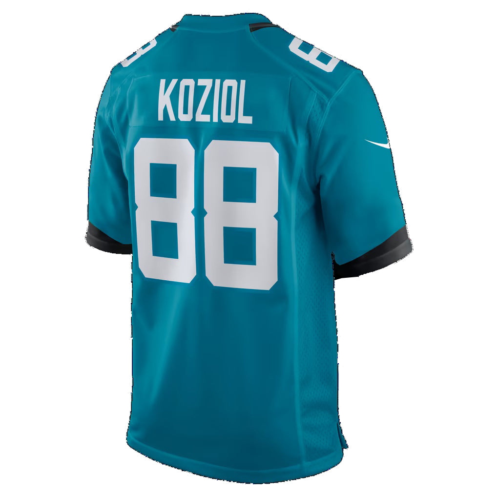 J.Jaguars #88 Tanner Koziol Teal Team Game Football jersey Fedasgoge