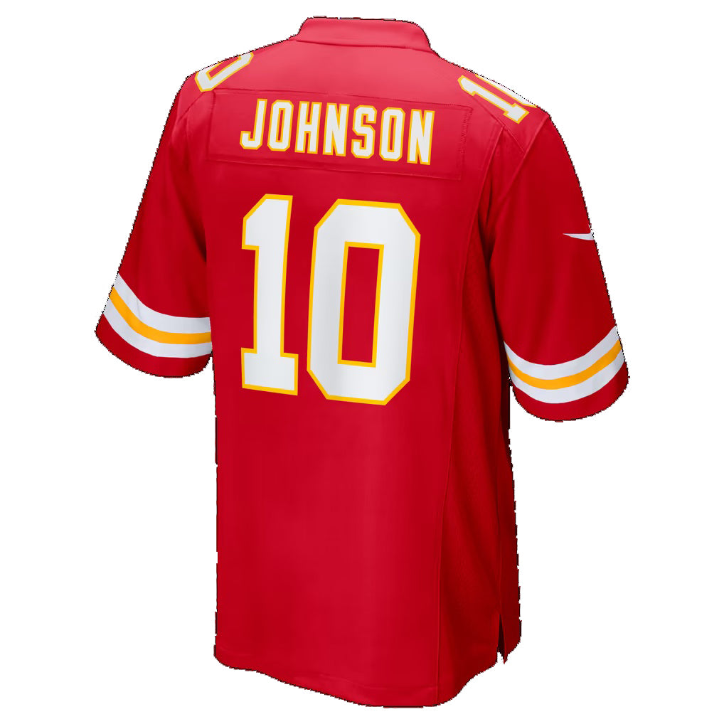 KC.Chiefs #10 Emmett Johnson Red Team Game Football jersey Fedasgoge