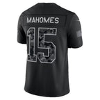KC.Chiefs #15 Patrick Mahomes Black 2026 Salute to Service Stitched Limited Football jersey Fedasgoge