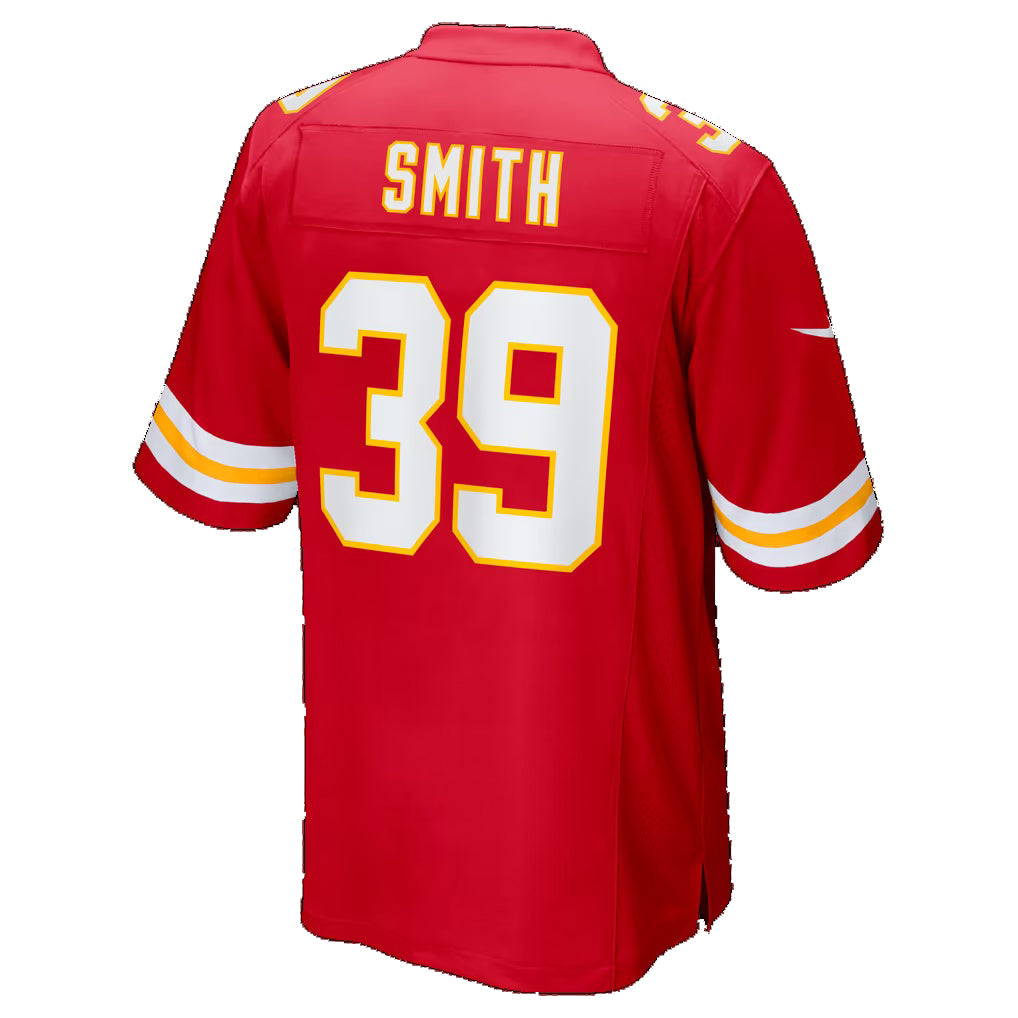 KC.Chiefs #39 Melvin Smith Jr Red Fedasgoge Team Game Jersey