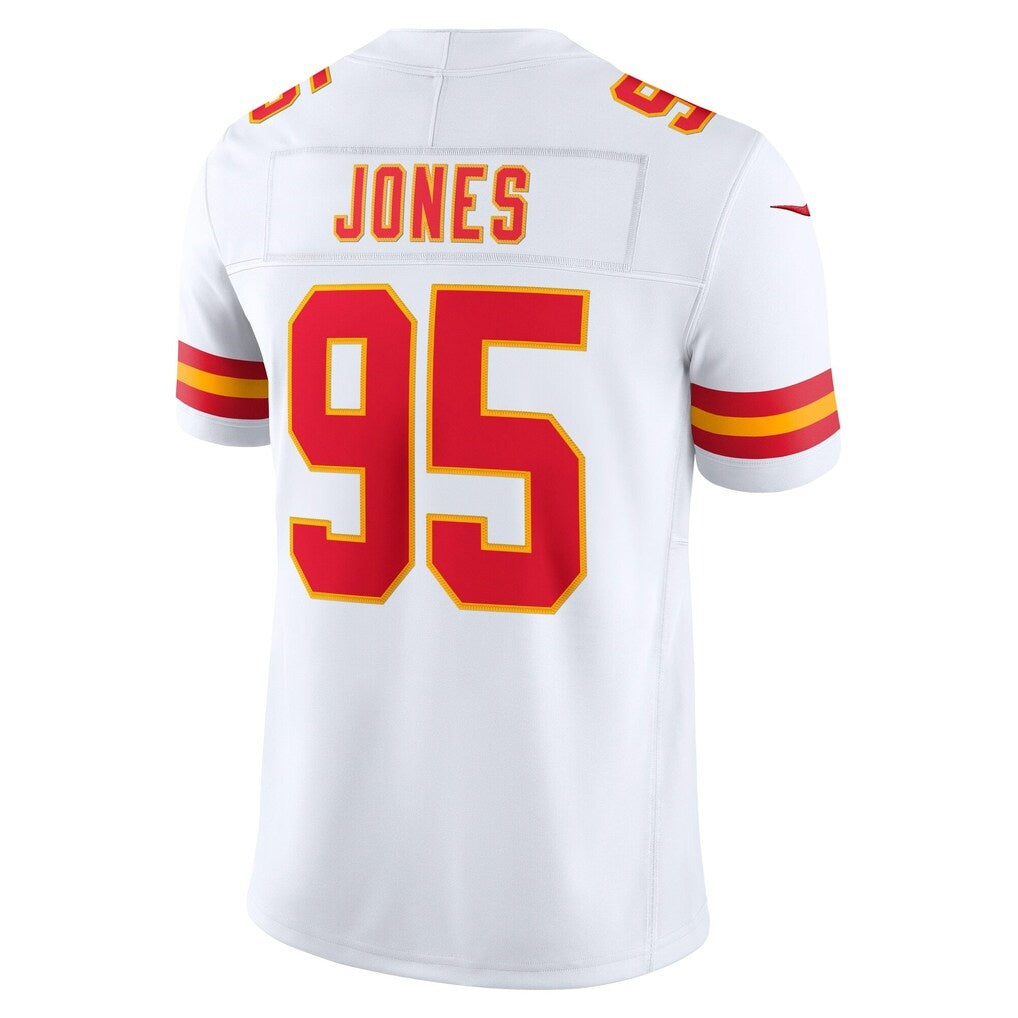 KC.Chiefs #95 Chris Jones White Vapor F.U.S.E. Stitched Limited Jersey Fedasgoge