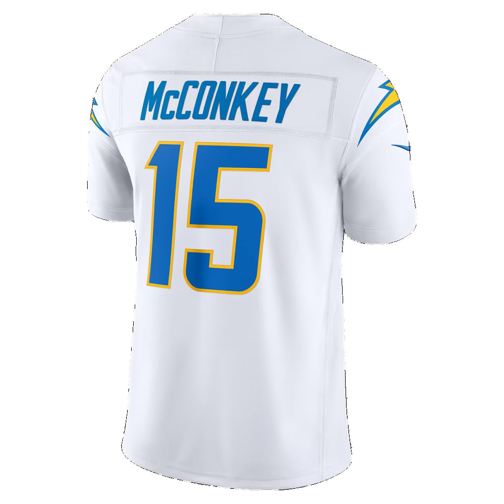 LA.Chargers #15 Ladd McConkey White Alternate Vapor F.U.S.E. Stitched Limited Football jersey Fedasgoge