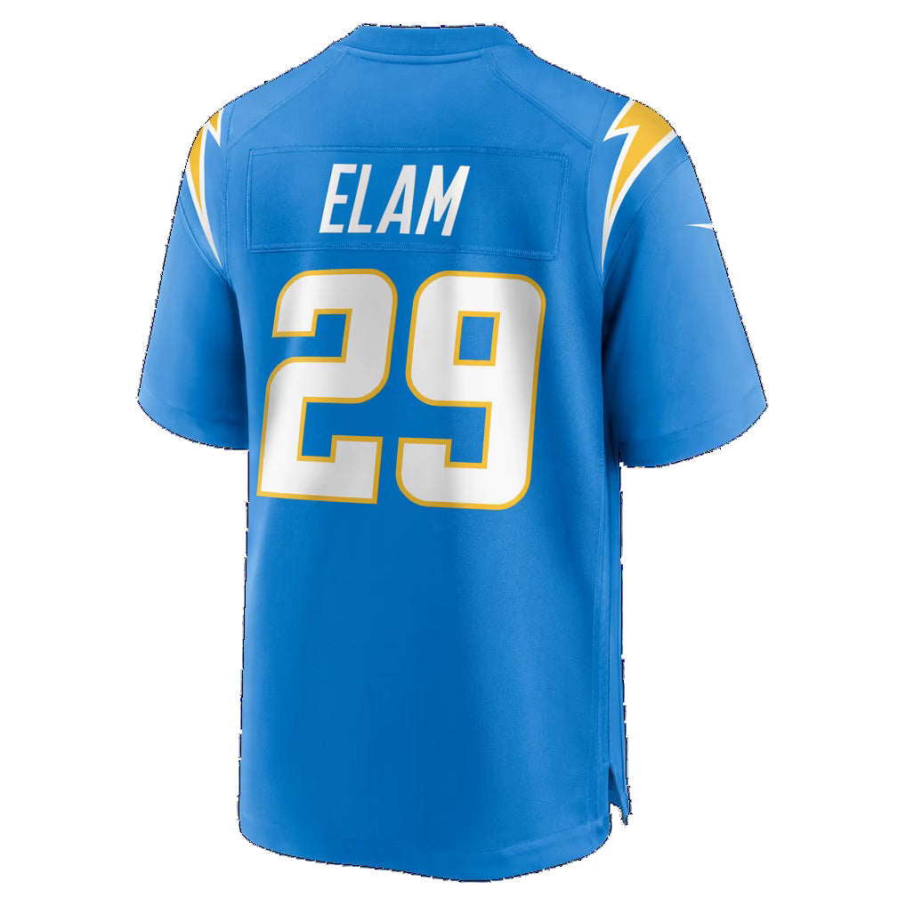 LA.Chargers #29 Kaiir Elam Powder Blue Team Game Football jersey Fedasgoge