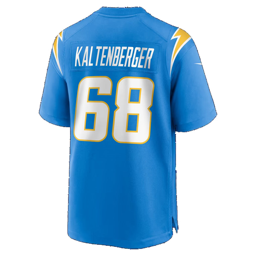 LA.Chargers #68 Josh Kaltenberger Powder Blue Team Game Football jersey Fedasgoge