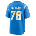 LA.Chargers #78 Laekin Vakalahi Powder Blue Team Game Football jersey Fedasgoge