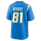 LA.Chargers #81 Patrick Herbert Powder Blue Team Game Football jersey Fedasgoge
