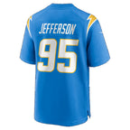 LA.Chargers #95 Jordan Jefferson Powder Blue Team Game Football jersey Fedasgoge