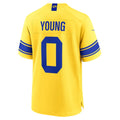 LA.Rams #0 Byron Young Gold Alternate Classic Sol Game Football jersey Fedasgoge