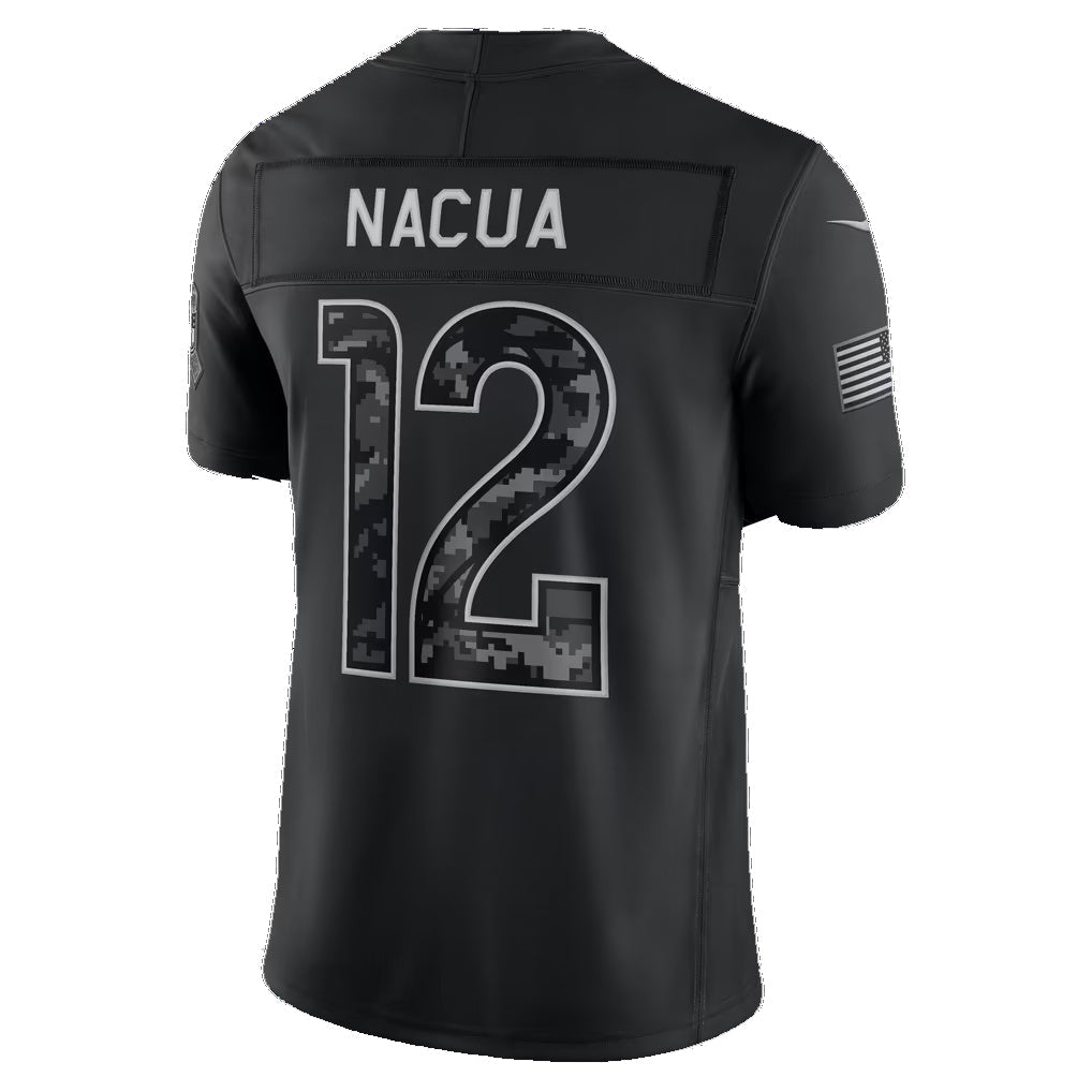 LA.Rams #12 Puka Nacua Black 2026 Salute to Service Stitched Limited Football jersey Fedasgoge