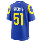LA.Rams #51 Jamie Sheriff Royal Team Game Jersey Fedasgoge