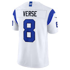 LA.Rams #8 Jared Verse White Alternate Fearsome White Vapor F.U.S.E. Stitched Limited Jersey Fedasgoge