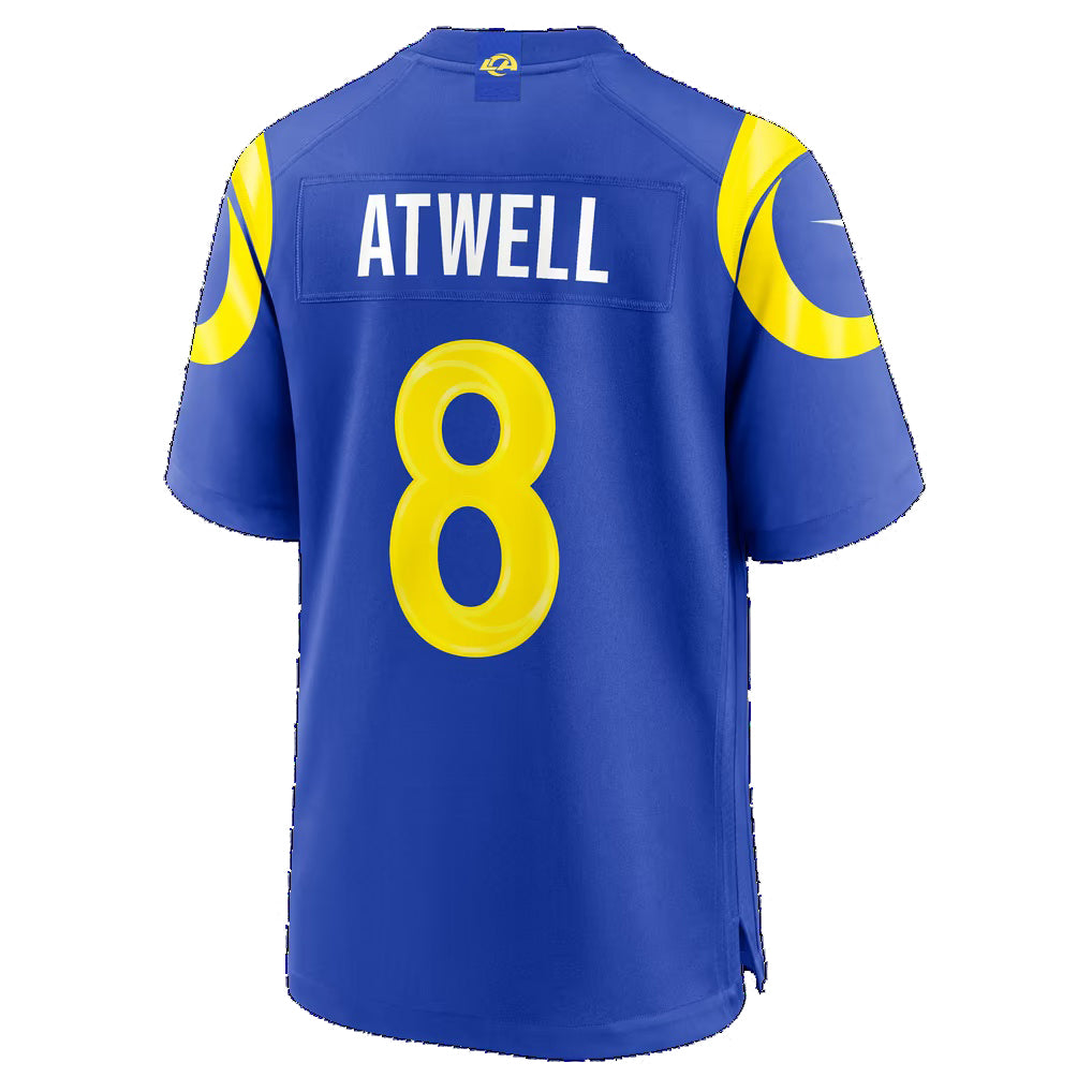 LA.Rams #8 Tutu Atwell Royal Team Game Football jersey Fedasgoge