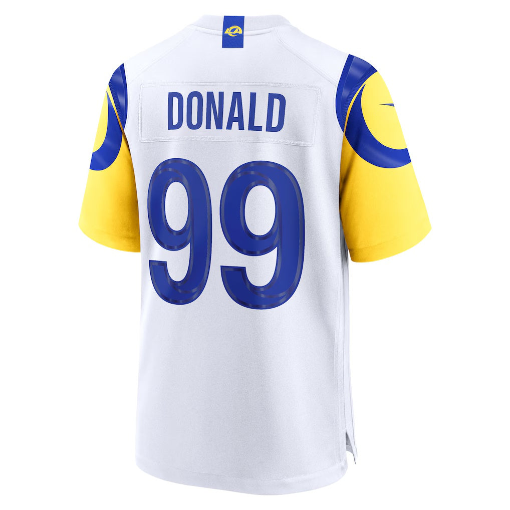 LA.Rams #99 Aaron Donald White Game Jersey Fedasgoge