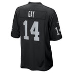LV.Raiders #14 Matt Gay Black Team Game Football jersey Fedasgoge