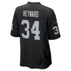 LV.Raiders #34 Connor Heyward Black Team Game Football jersey Fedasgoge