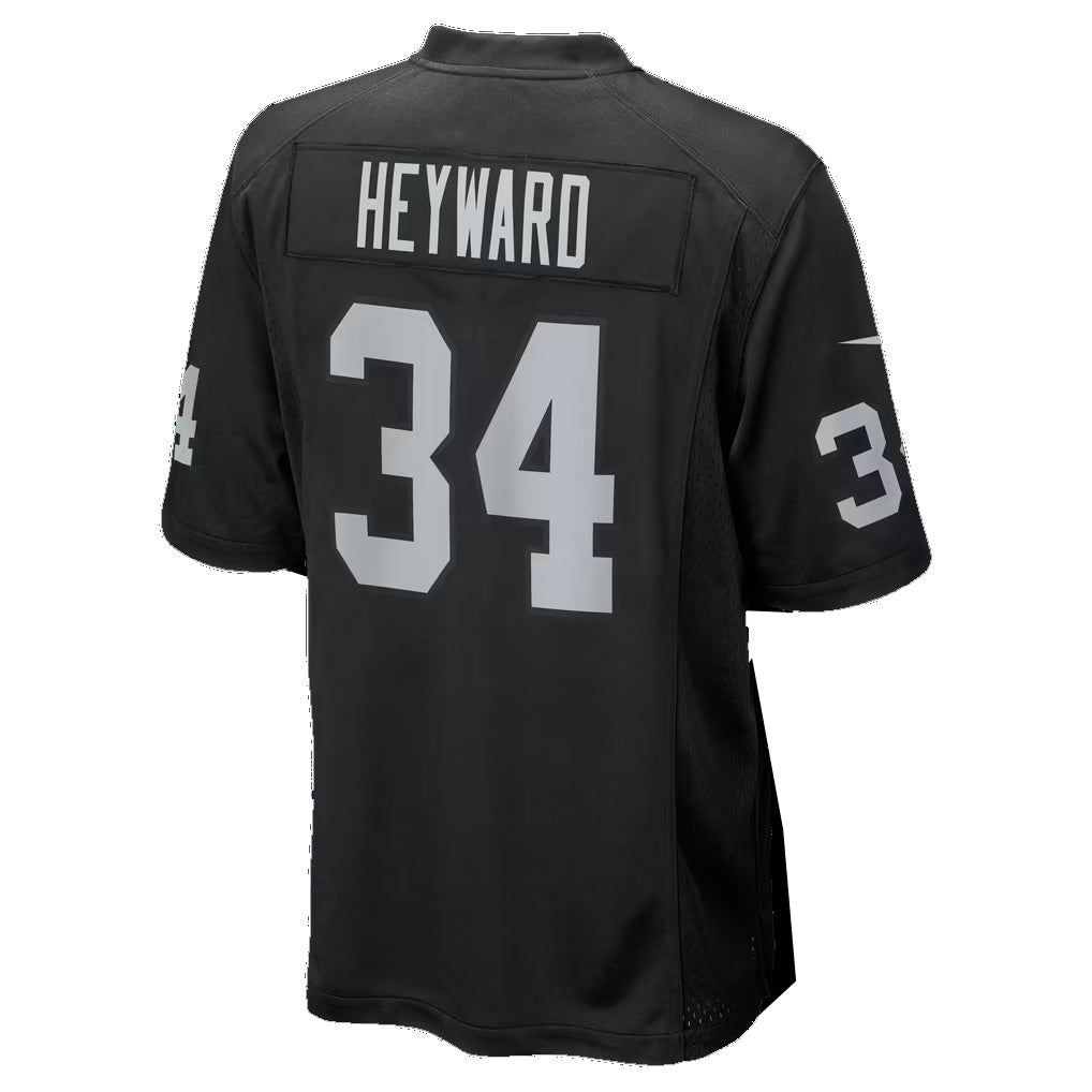 LV.Raiders #34 Connor Heyward Black Team Game Football jersey Fedasgoge