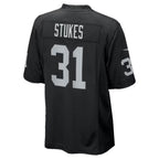 LV.Raiders #31 Treydan Stukes Black Team Game Football jersey Fedasgoge