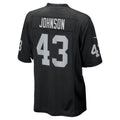 LV.Raiders #43 Dalton Johnson Black Team Game Football jersey Fedasgoge
