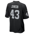 LV.Raiders #43 Dalton Johnson Black Team Game Football jersey Fedasgoge