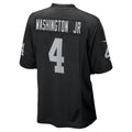 LV.Raiders #4 Mike Washington Jr. Black Team Game Football jersey Fedasgoge