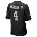 LV.Raiders #4 Mike Washington Jr. Black Team Game Football jersey Fedasgoge