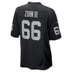 LV.Raiders #66 Trey Zuhn III Black Team Game Football jersey Fedasgoge