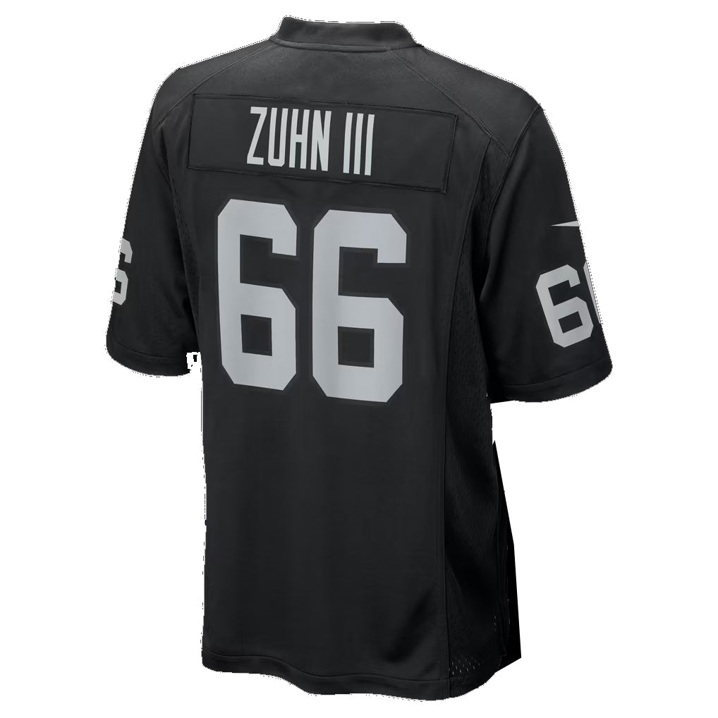 LV.Raiders #66 Trey Zuhn III Black Team Game Football jersey Fedasgoge